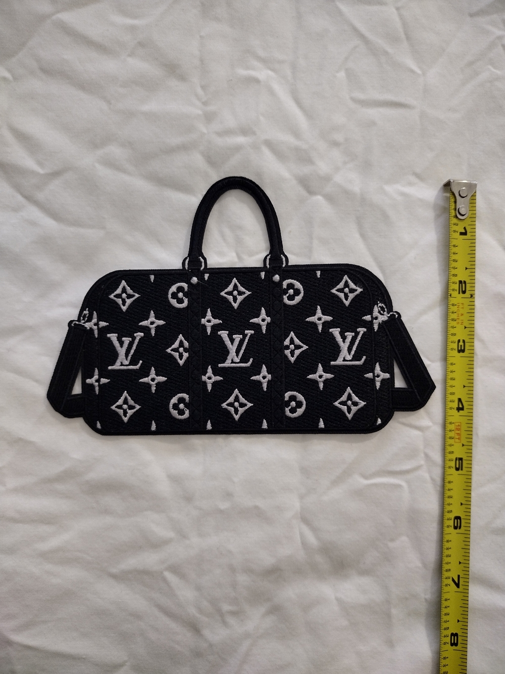 Luxury Iron On Patch Black and White Brand New